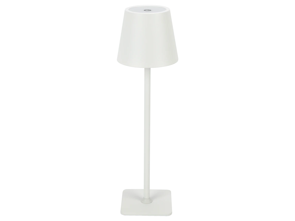 Lampa stołowa LED 38cm, biała, akumulatorowa
